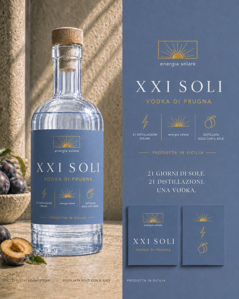 XXI SOLI PRUGNA — Vodka prodotta da prugne siciliane